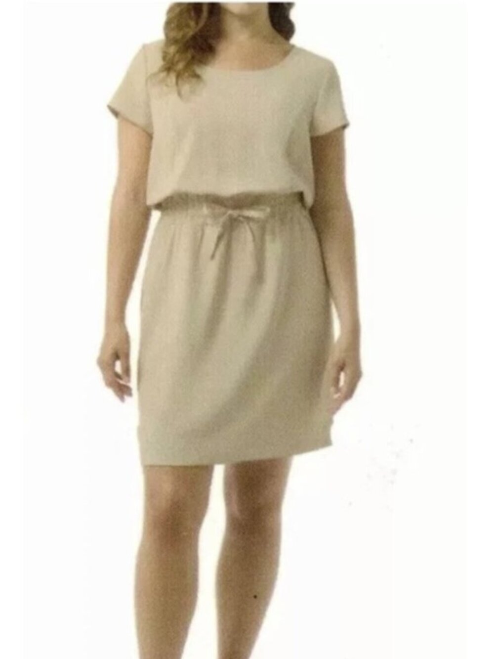 32 Degrees New Women's Soft Twill Drawstring Active Dress Beige Moonlight XXL